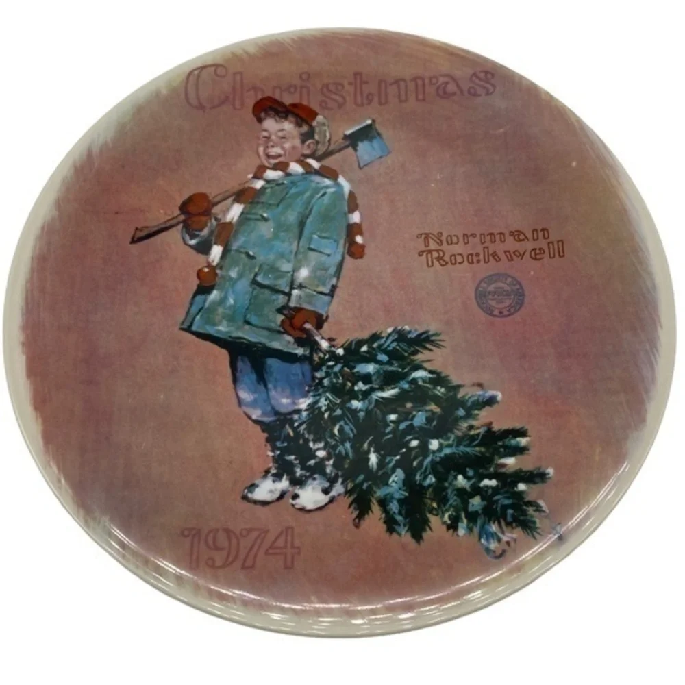 Vintage Norman Rockwell 1974 Christmas Plate Ridgewood Fine China NoA12792
